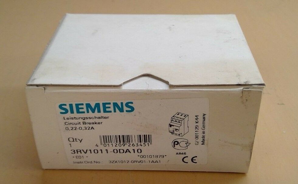 SIEMENS 3RV1011-0DA10 STARTER MOTOR PROTECTOR                               4E-8