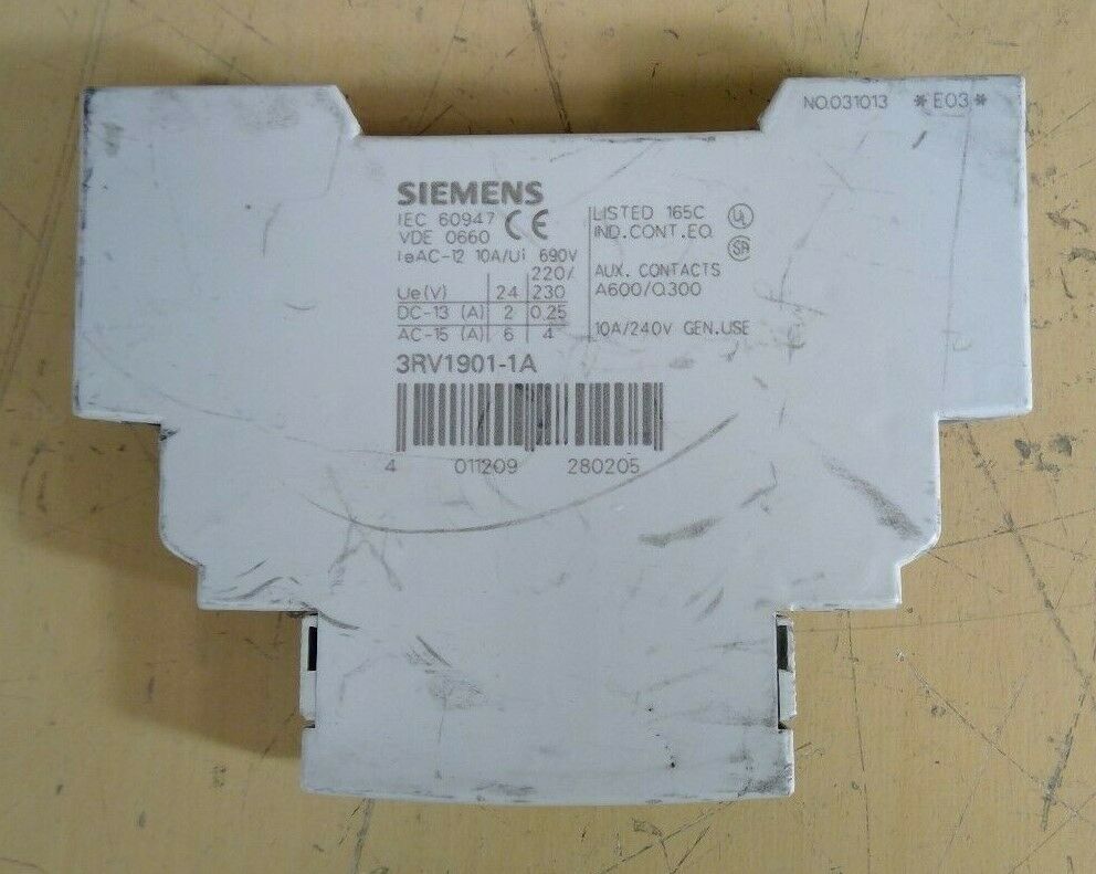 Siemens 3RV1901-1A Auxiliary Contact Switch                                  4D