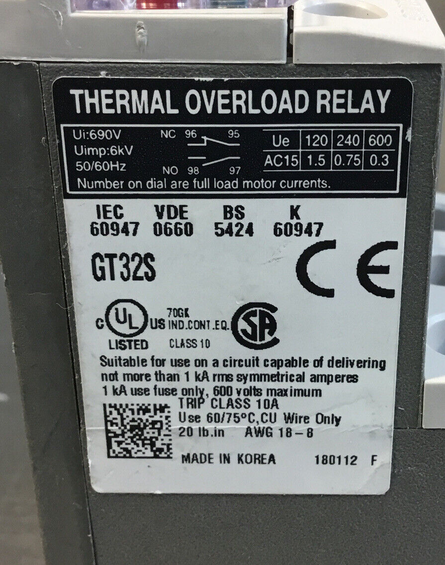 Carlo Gavazzi  GT32S   Thermal Overload Relay    4G