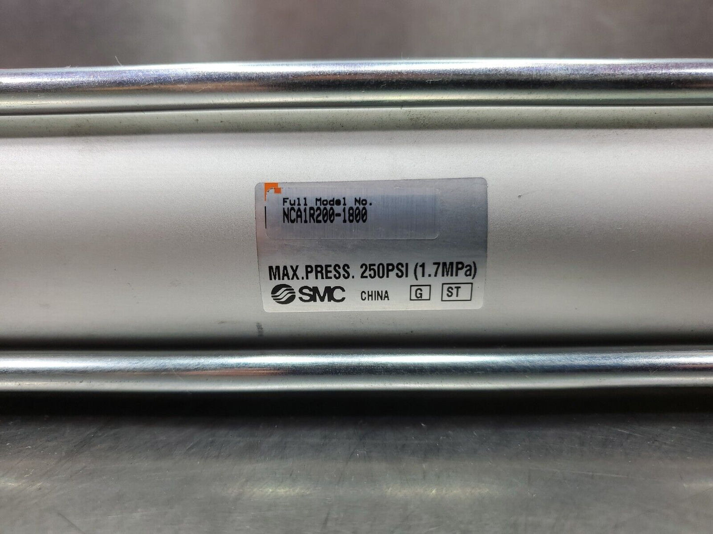 SMC NCA1R200-1800 MAX PRESS. 250PSI (1.7MPa) PNEUMATIC CYLINDER.              6D