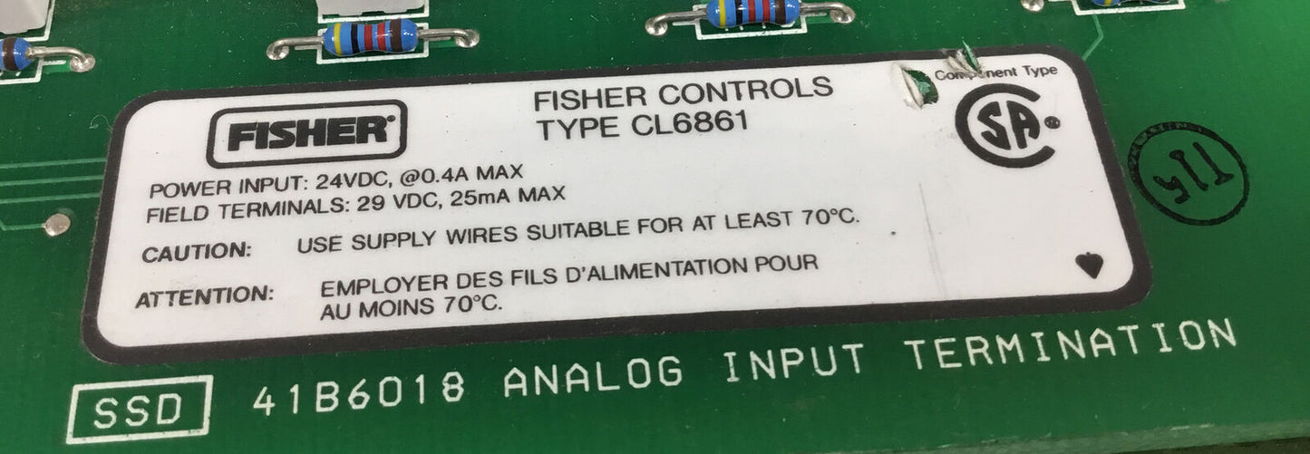 Fisher - Rosemount 41B7284X022  Analog Termination Panel CL6861X1-A2     3B