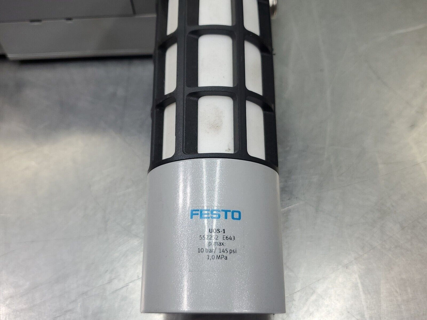 FESTO MS6-SV-1/2-E-10V24-AD1 Control Valve w/UOS-1 Filter Module.          6E-12