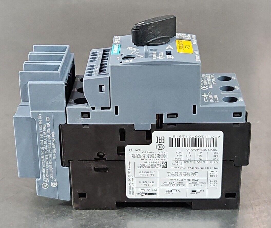 Siemens 3RV2021-4AA10 SIRUS Circuit Breaker.                               4E-26