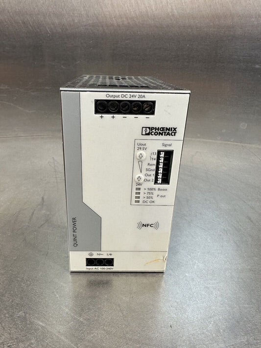 Phoenix Contact Model: QUINT4-PS/1AC/24DC/20  Power Supply: 2904602 (BIN-1.1.1)