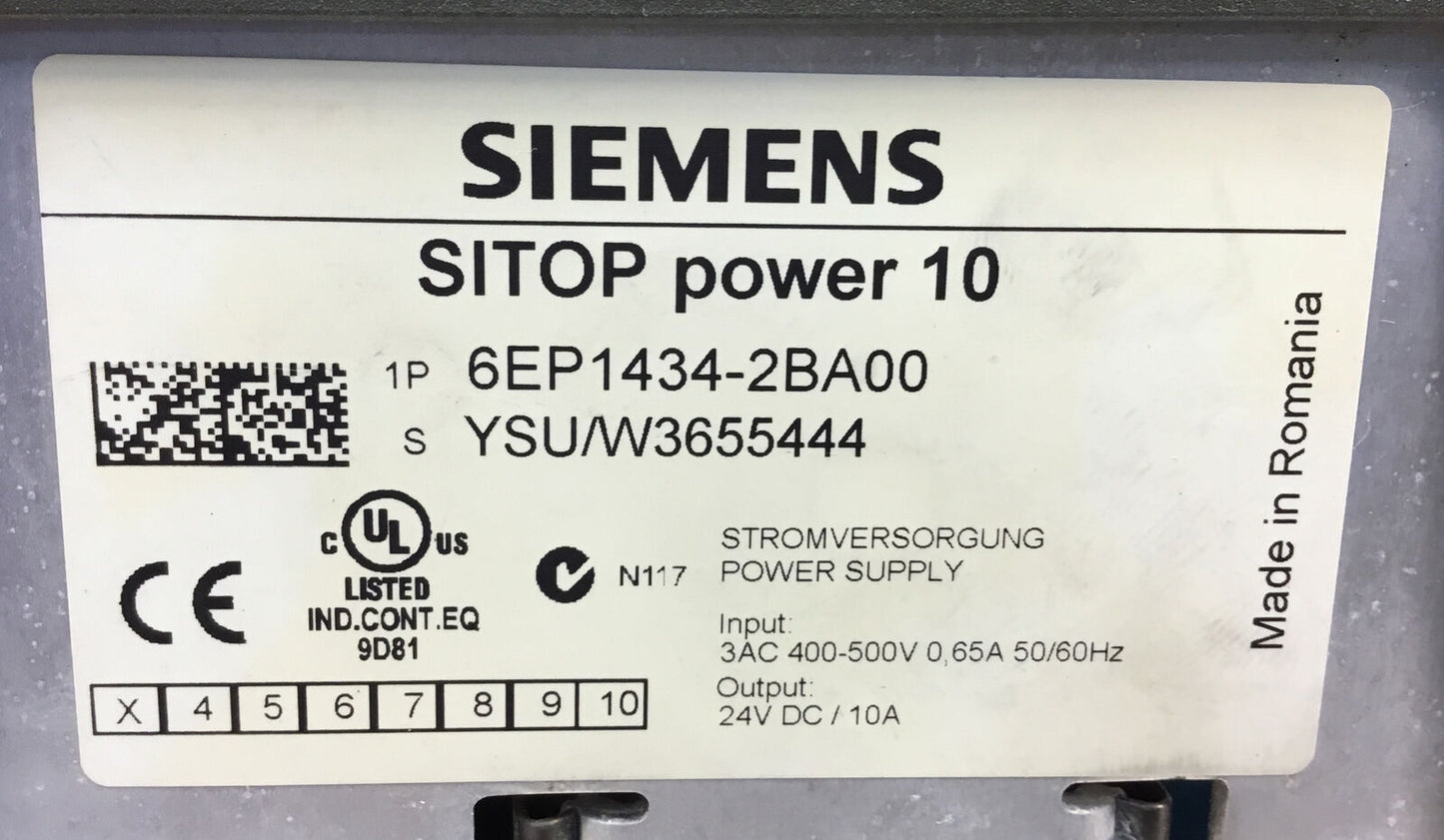 Siemens 6EP1434-2BA00 SITOP Power 10 Power Supply.   4B