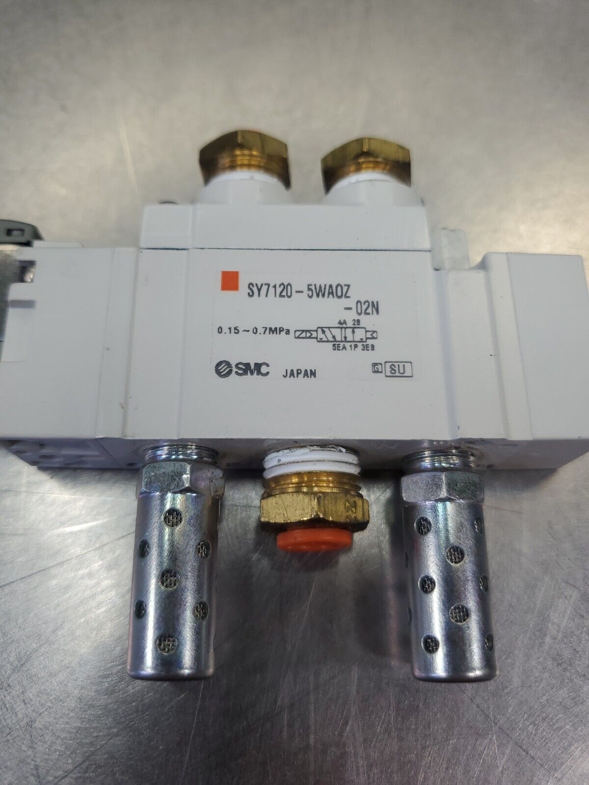 SMC SY7120-5WA0Z-02N Solenoid Valve w/Metal Filters.                       6D-14