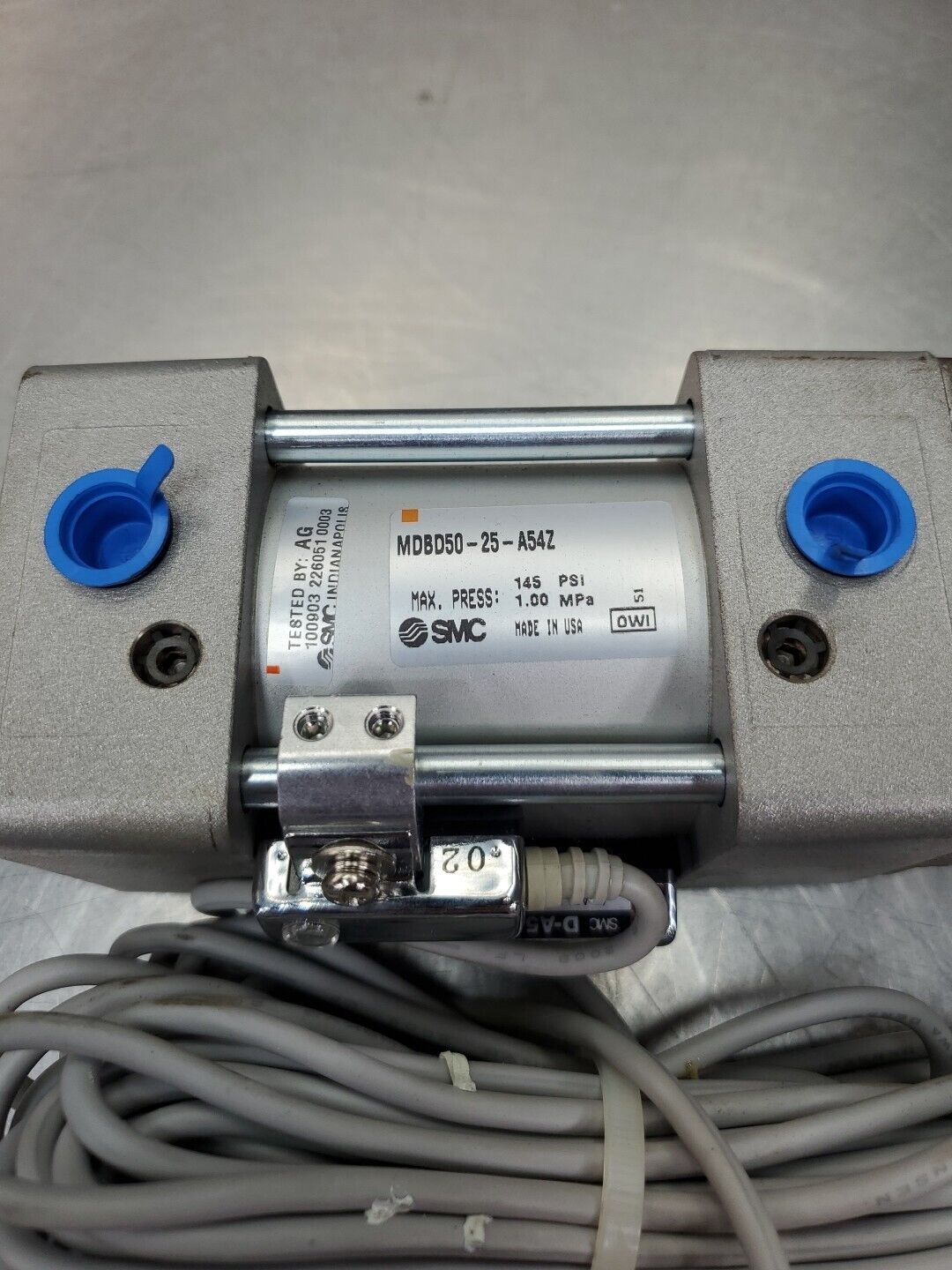 SMC MDBD50-25-A54Z Pneumatic Cylinder w/2 D-A54 Reed Switches.             6B-11