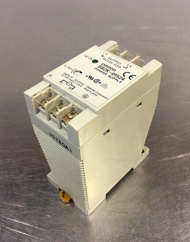 OMRON * POWER SUPPLY * S82K-01524 Out:24VDC 0.6A                            3D-1