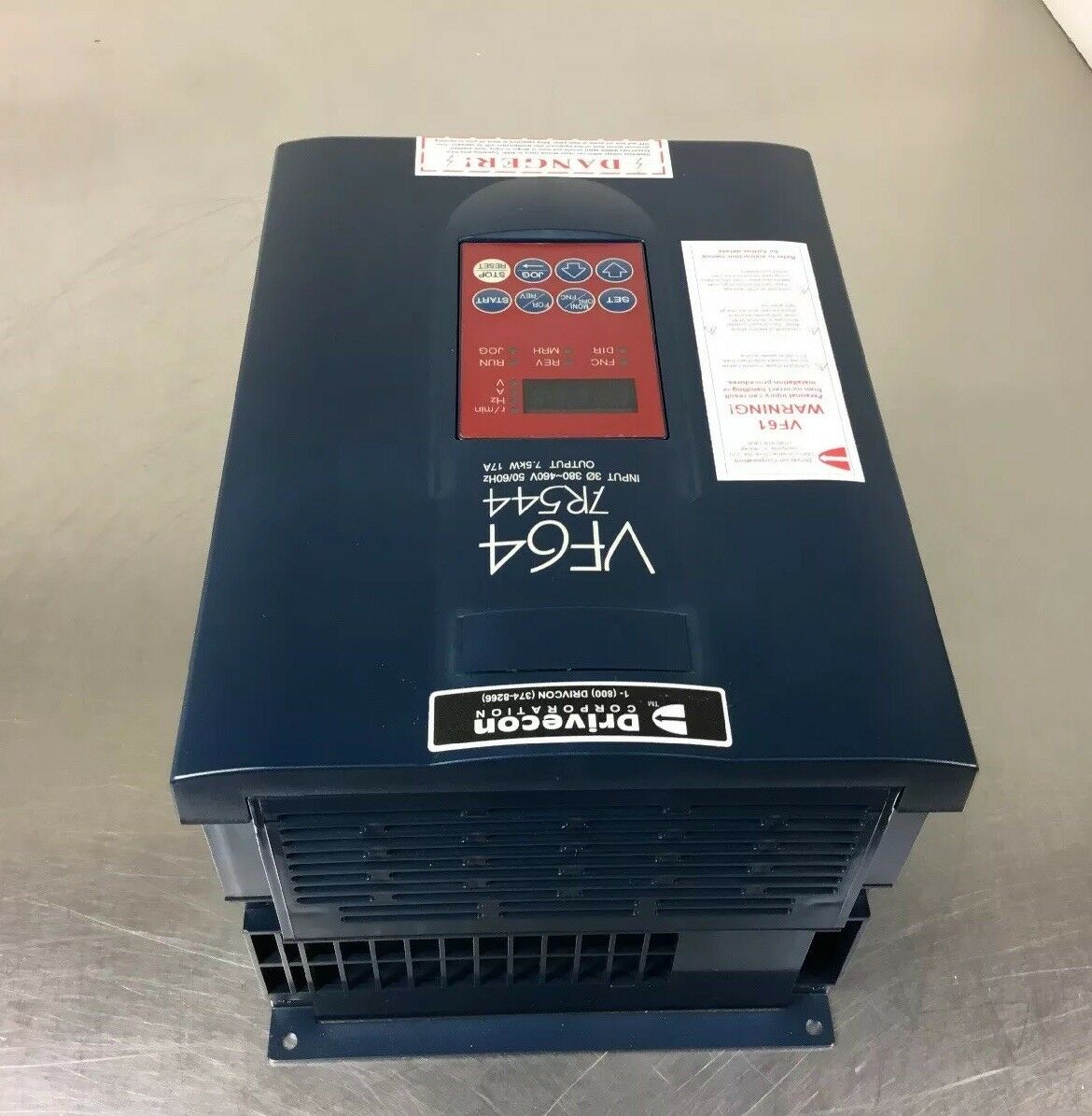 DRIVECON VF64-7R544 Intelligent Inverter 3Ph 7.5kW 17A.    1E