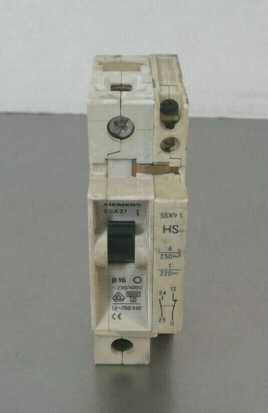 Siemens - 5SX21 B16 - Circuit Breaker w/ 5SX91 HS                             4G