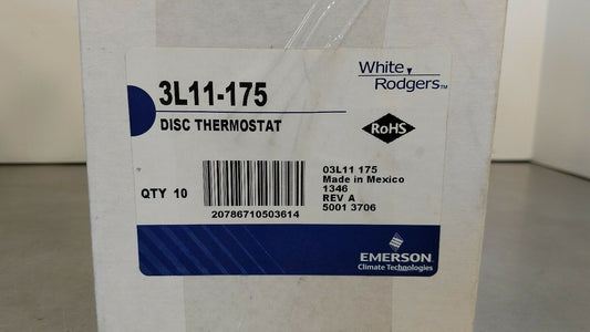 EMERSON White Rodgers 3L11-175 BIMETAL DISK THERMOSTAT (QTY 10) BIN#4