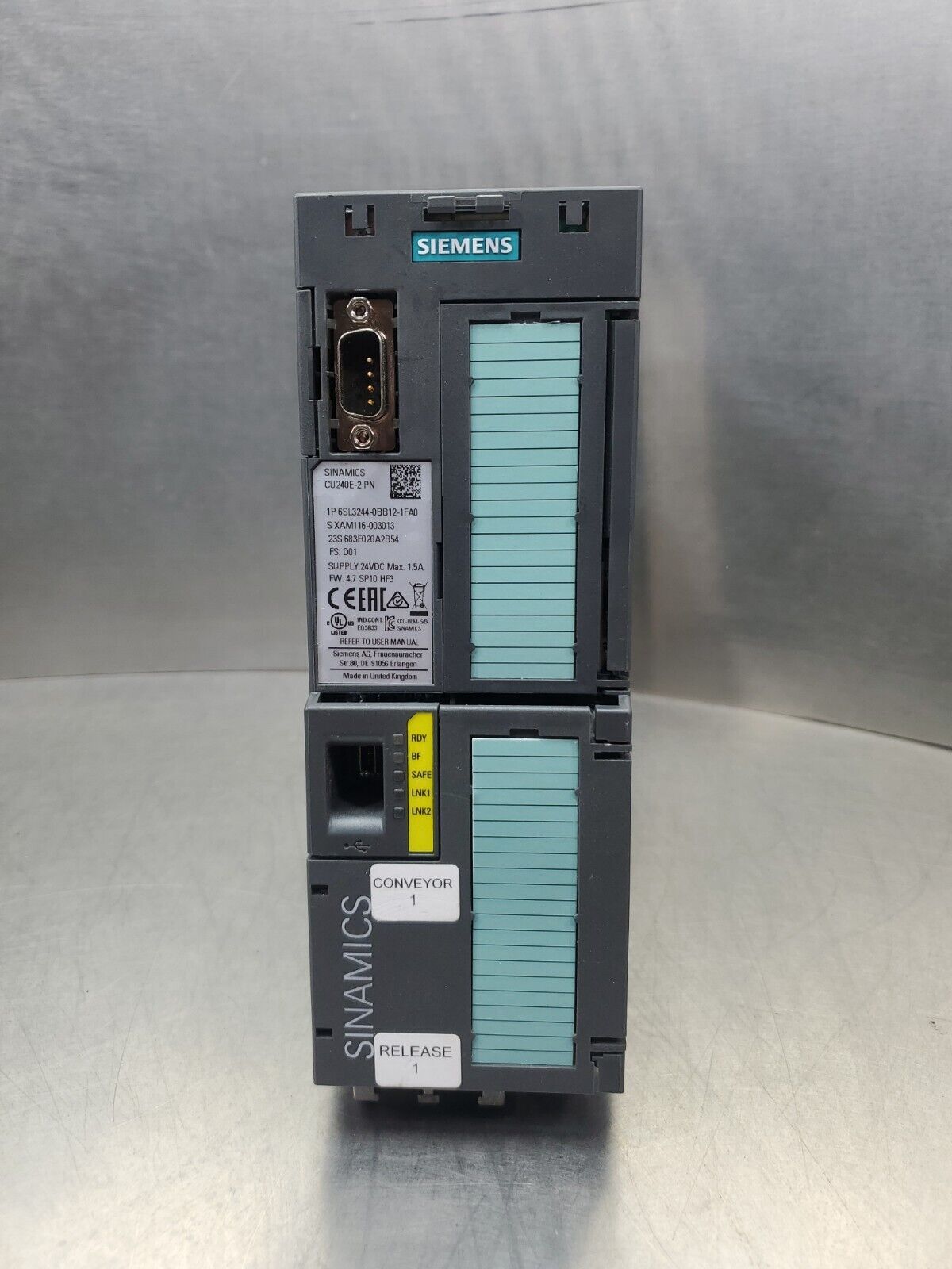 Siemens 6SL3210-1PE12-3UL1 (SINAMICS PM240-2) Module.                     1D-0.