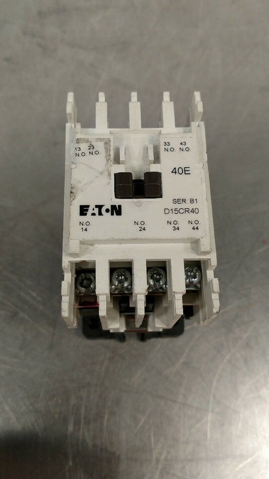 EATON D15CR40 Ser. B1 40E Multipole Relay                                  4E-12