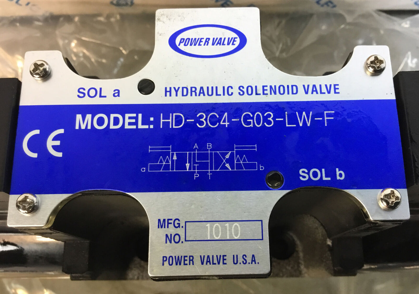 POWER VALVE Hydraulic Solenoid Valve  HD-3C4-G03–LW-F    24VDC.    6D