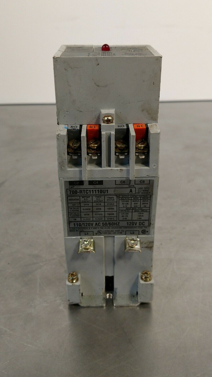 Allen Bradley 700-RTC1111OU1 Ser A Solid State Timer BUL 700 Type RTC 5B