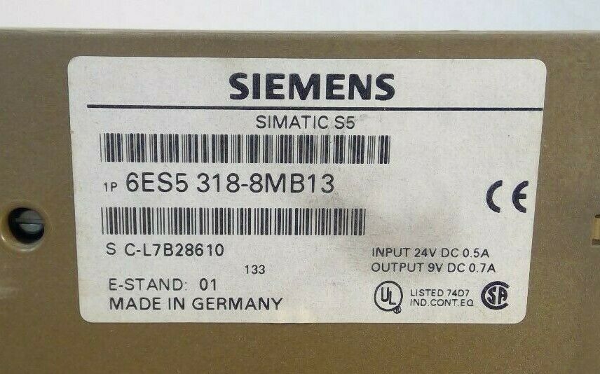 Siemens Simatic S5 - ET200U - 6ES5 318-8MB13 Interface Comm Module         3D-11