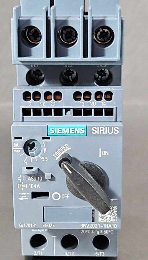 Siemens 3RV2021-1HA10 Circuit Breaker.                            4E-22