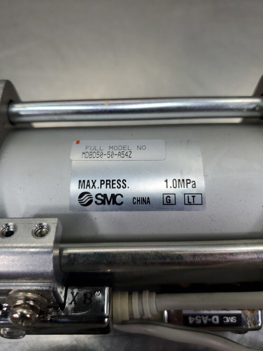 SMC MDBD50-50-A54Z Pneumatic Cylinder w/2-SMC D-A54 Reed Switches.         6B-13