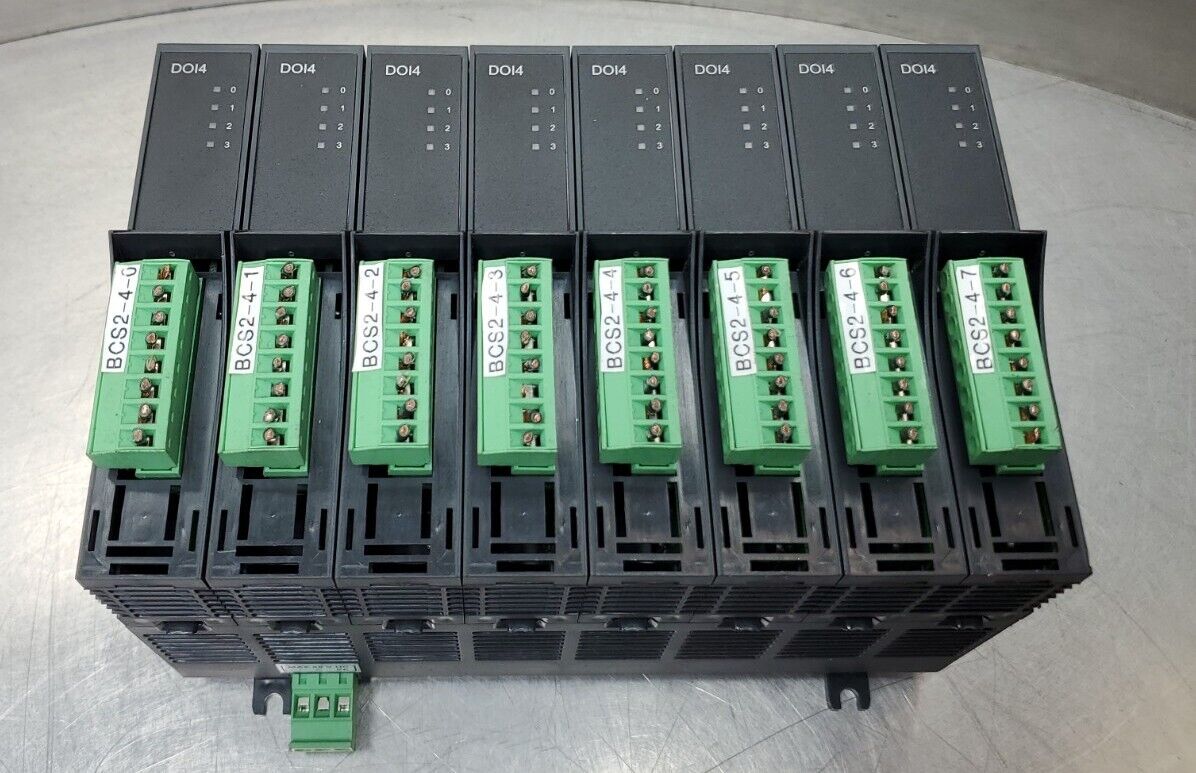 Metso Automation MBI8 PLC 8-Slot Chassis w/8 DOI4 PLC Cards. 3F-25 ...