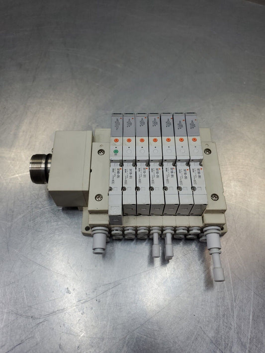 SMC SV1400-5FU 7-Module 24VDC Valve Manifold.                                 6E