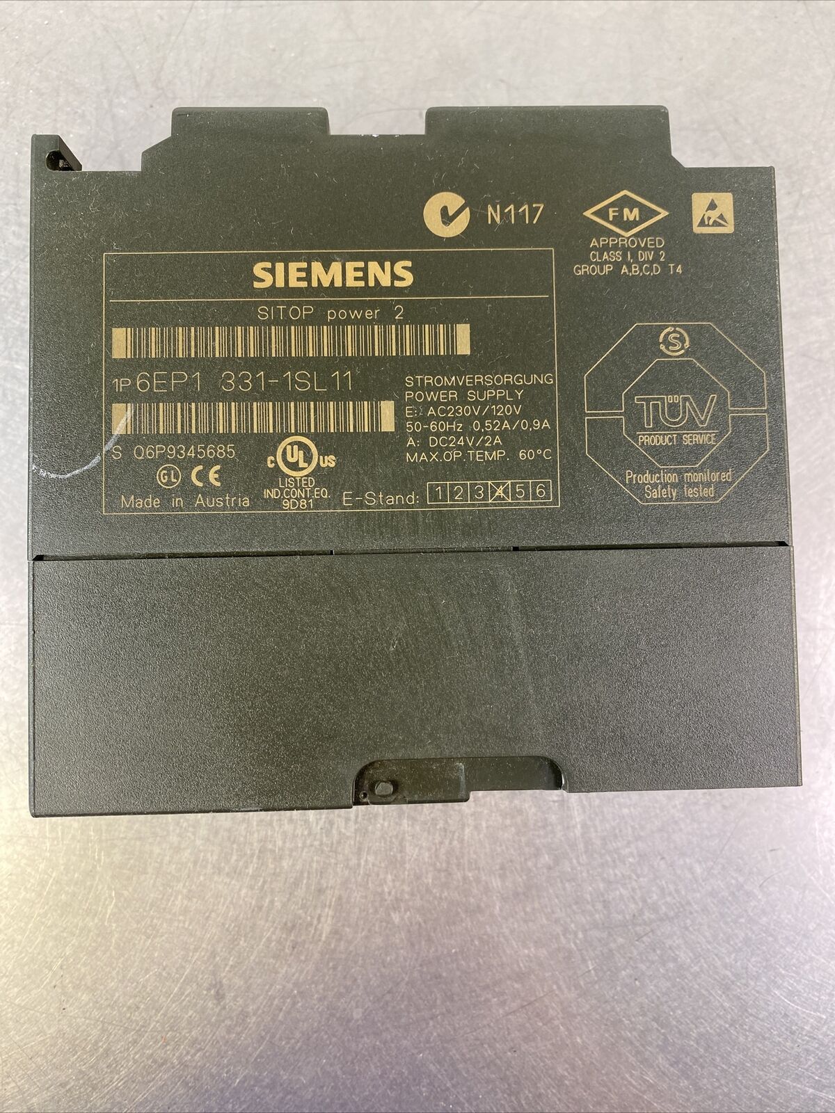 SIEMENS 1P6EP1  331-1SL11 POWER SUPPLY 3D-23