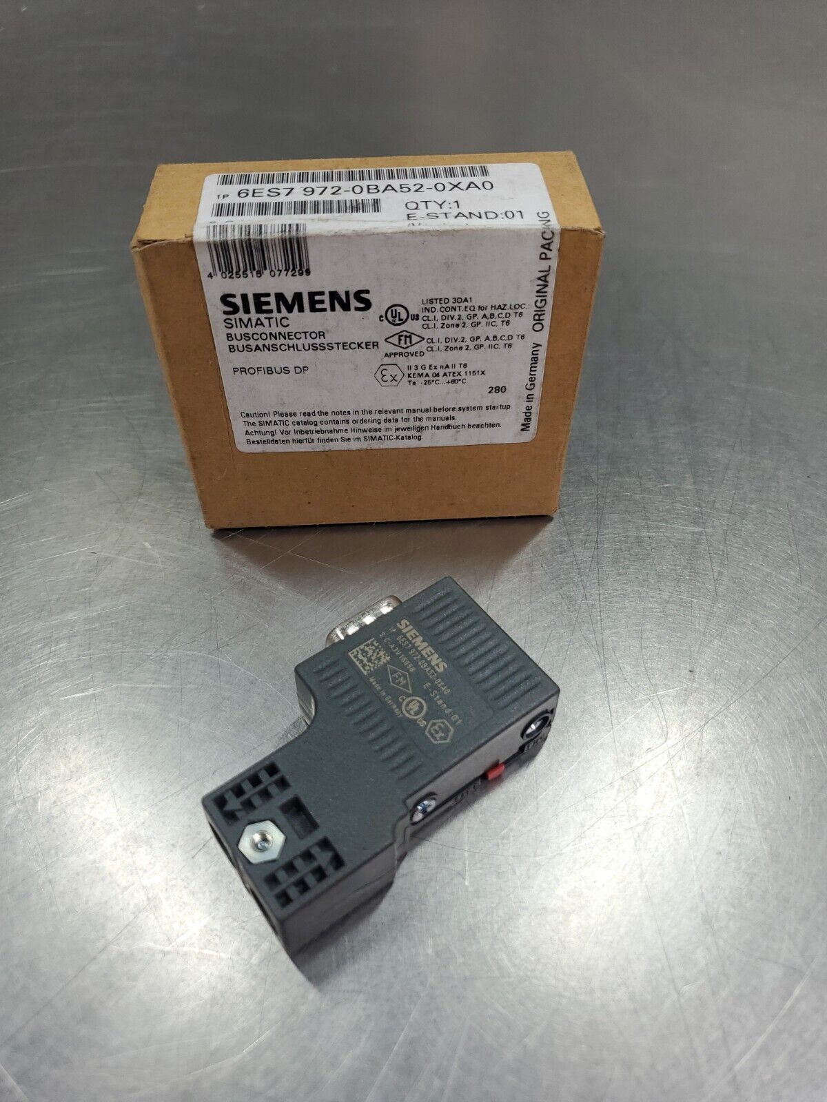 SIEMENS 6ES7 972-0BA52-0XA0 SIMATIC PROFIBUS DP BUSCONNECTOR Module.       4-B-1