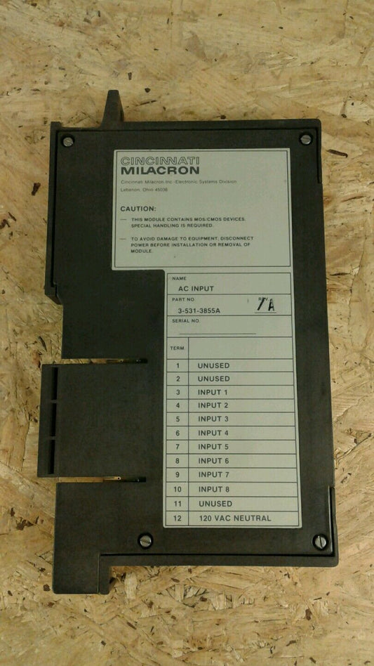 Cincinnati Milacron AC Input 3-531-3855A Rev A & B.         3C