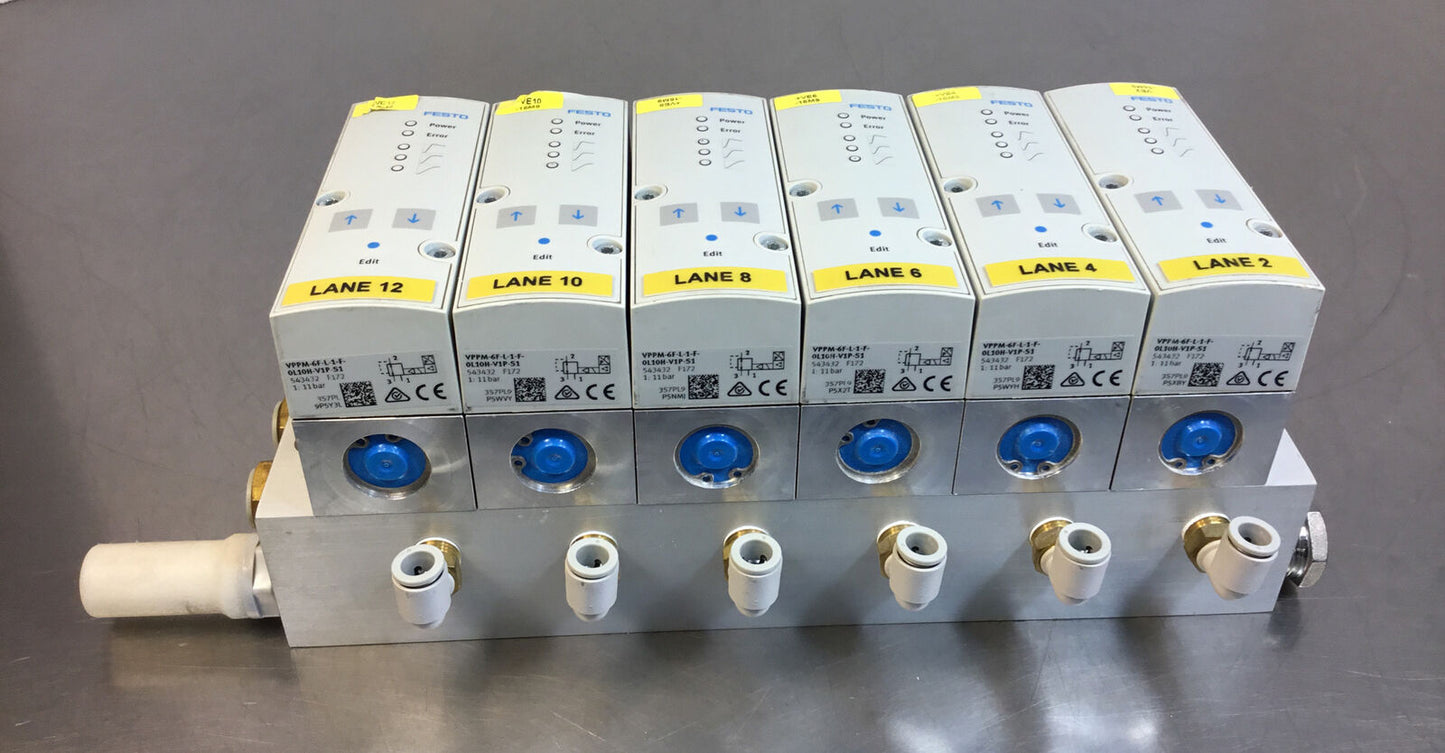 FESTO  6) VPPM-6F-L-1-F-0L10H-V1P-S1  Proportional Control Valve Manifold   6B