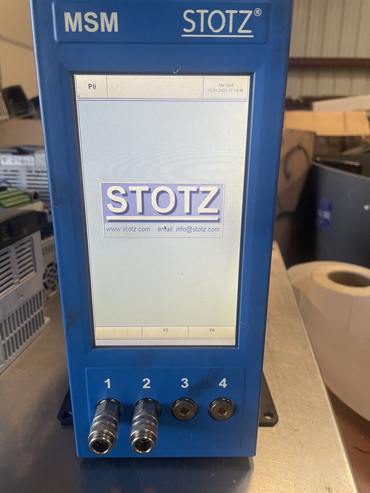 Blue Stotz Electronic Air Gauge, Model: MSM @2E