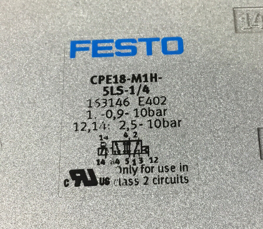 FESTO  CPE18-M1H-5LS-1/4  163146  Solenoid Valve    6E