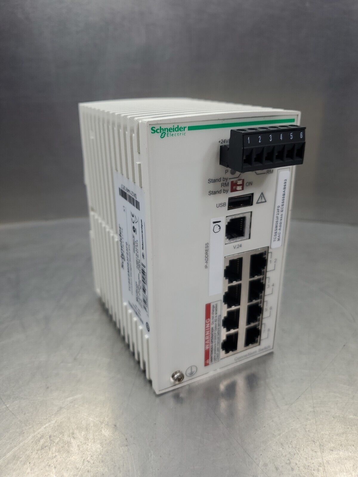 Schneider Electric TCSESM083F23F0 ConneXium Managed Switch 8TX.            3C-MS