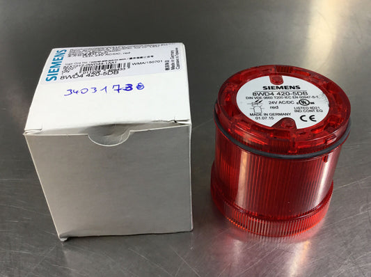 NEW SIEMENS  8WD4-420-5DB  RED ROTATING LIGHT   3E-17