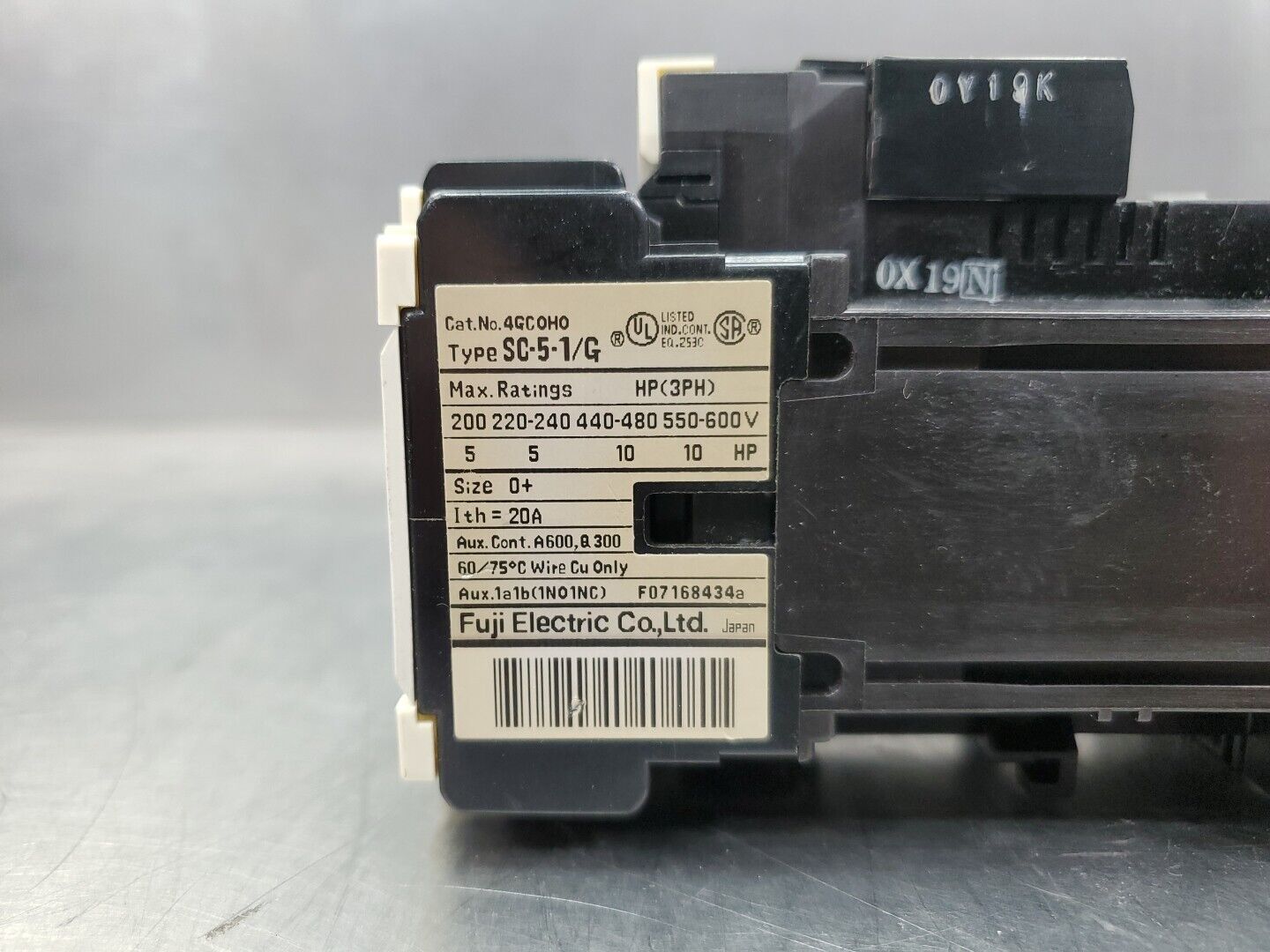 Fuiji Electric SC-5-1/G 10HP 20A Contactor Module.                         4B-23