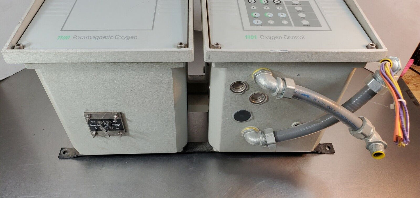 SERVOMEX 1100 OXYGEN ANALYZER COMBO 1131 TRANSDUCER UNIT / 1101 CONTROL UNIT  2E