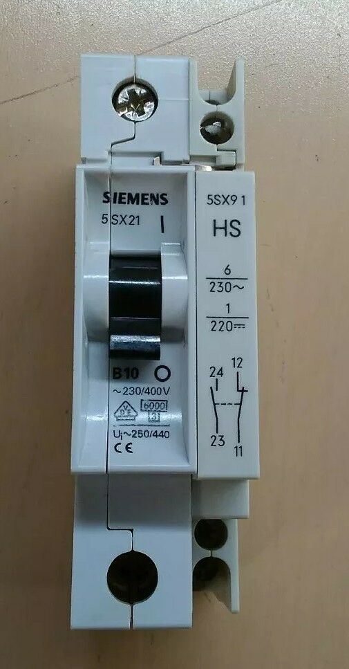 Siemens Circuit Breaker 5SX21 B10 w/ 5SX91                        4C