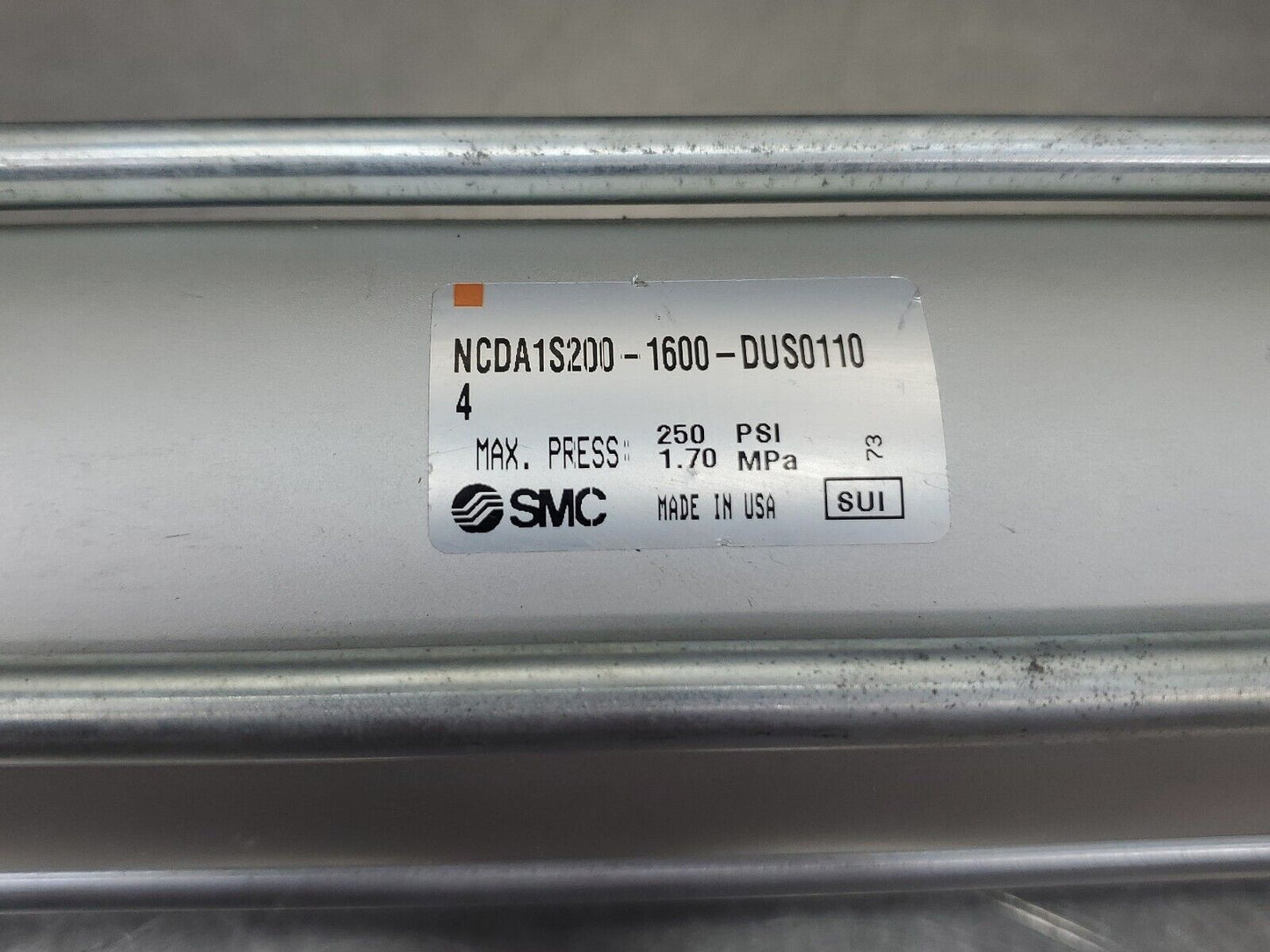 SMC NCDA1S200-1600-DUS0110 250PSI 1.70 MPa Pneumatic Cylinder.             6E-13