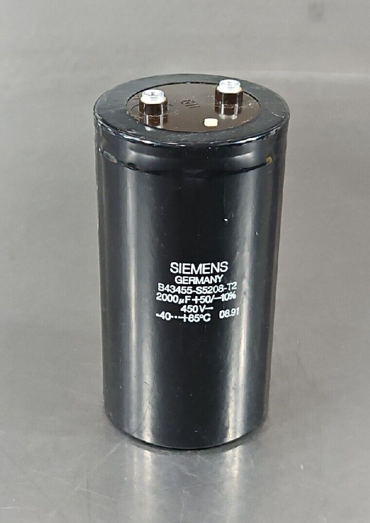 Siemens B43455-S5208-T2 Electric Capacitor 450v 2000 uF.               Loc 4A-27