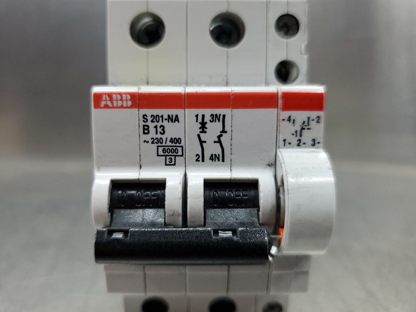 ABB 2-Pole 13A S 201-NA B13 230/400 Circuit Breaker.                          4G