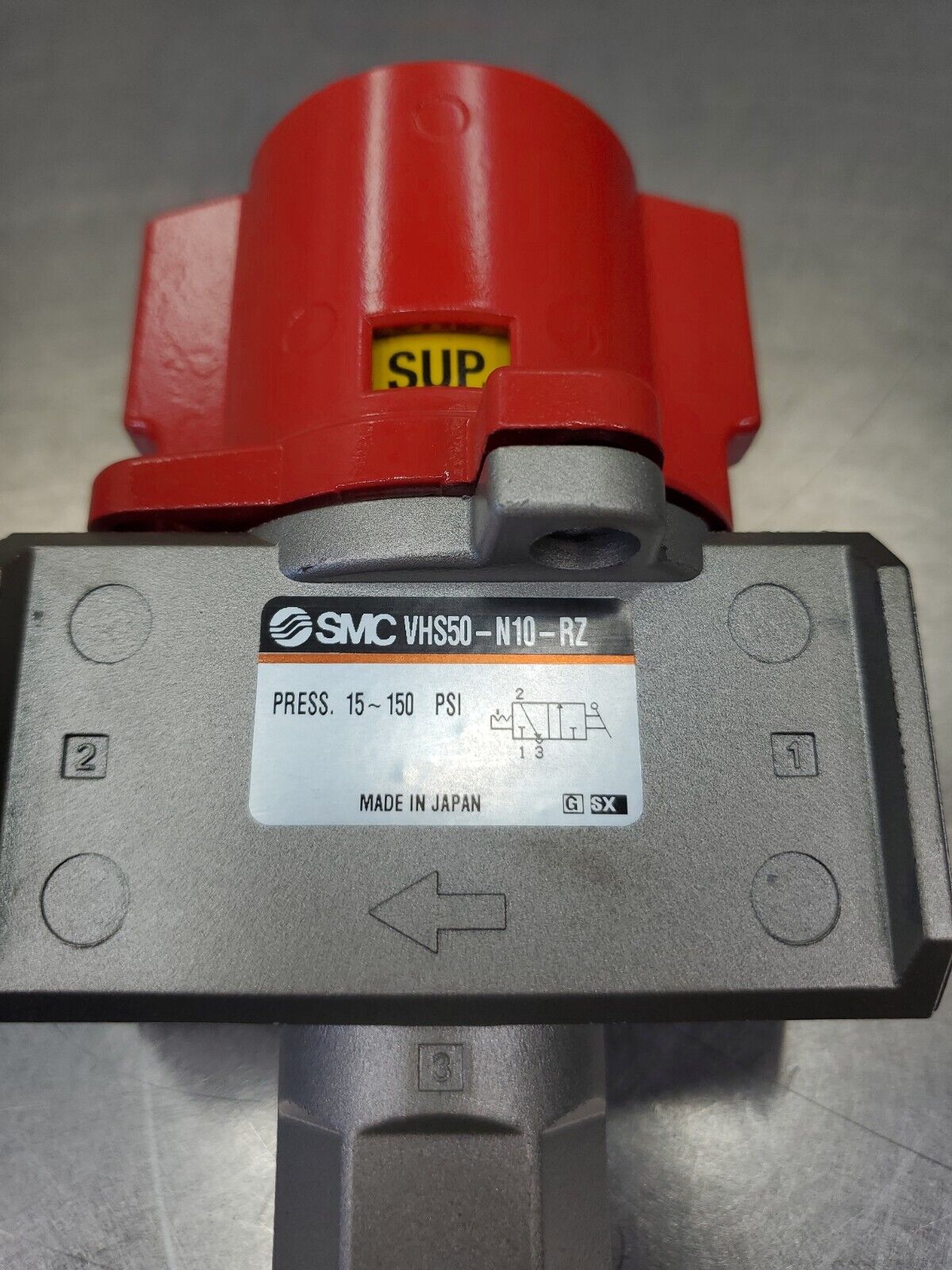 SMC VHS50-N10-RZ PNEUMATIC VALVE LOCK-OUT 3 POINT 15-150 PSI.                 6D