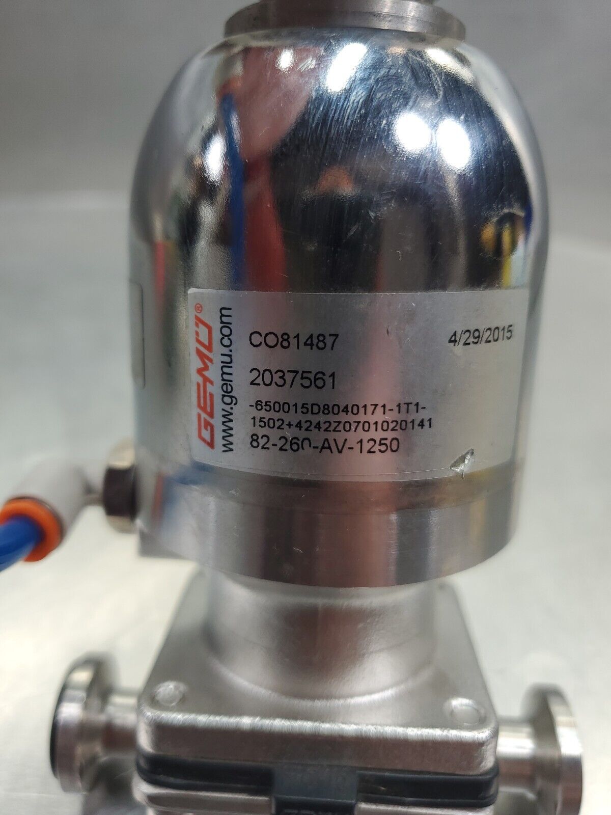 GEMU CO81487 4.5-7.0 bar Pressure Switch Valve.                               6E