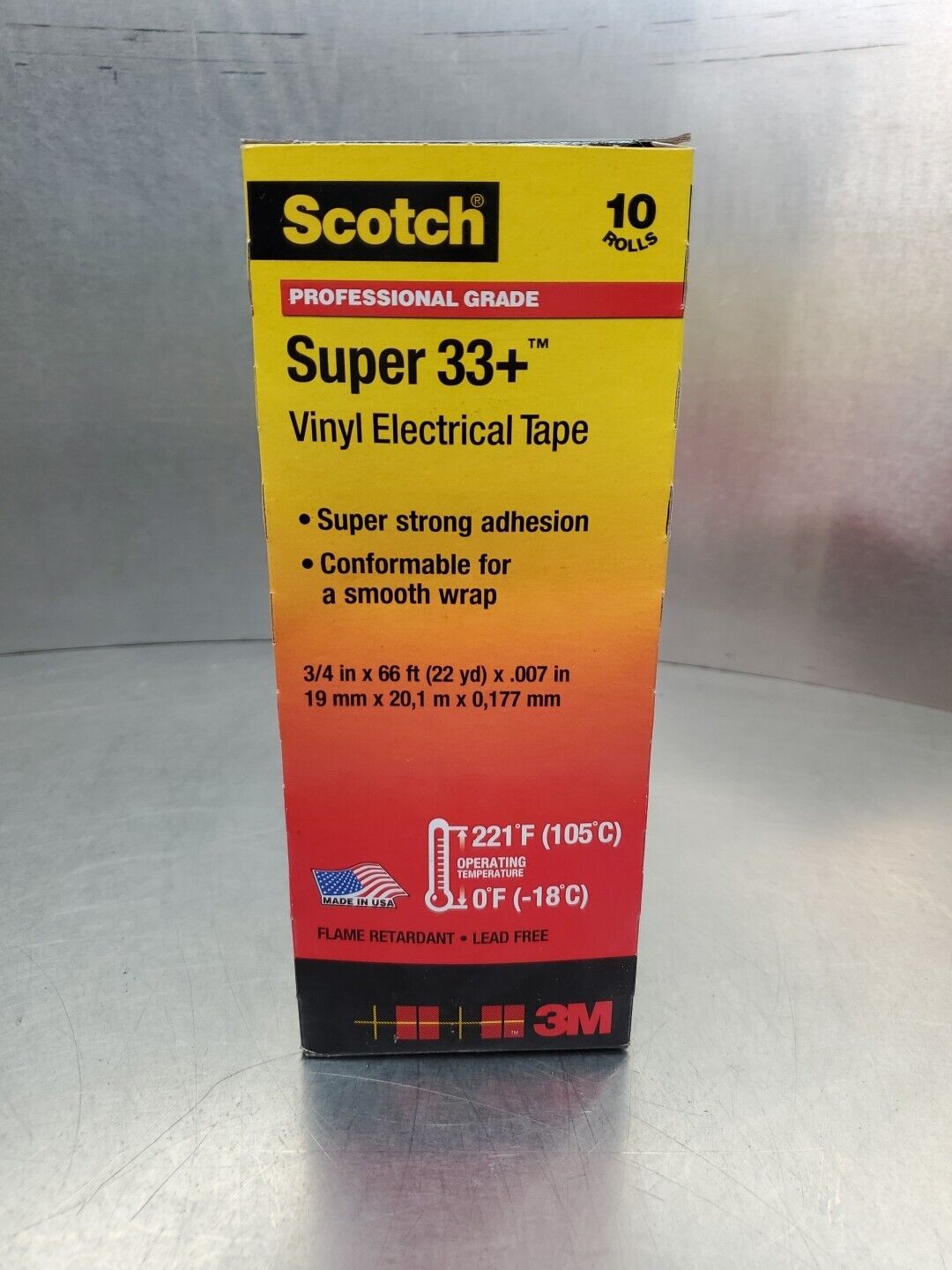 Scotch 3M Super 33+ 3/4" X 66' Black Electrical Tape.                      5E-16