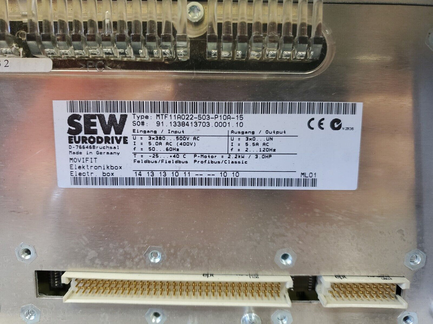 SEW EURODRIVE MOVIFIT MTF11A022-503-P10A-15 Drive Module.                     1E