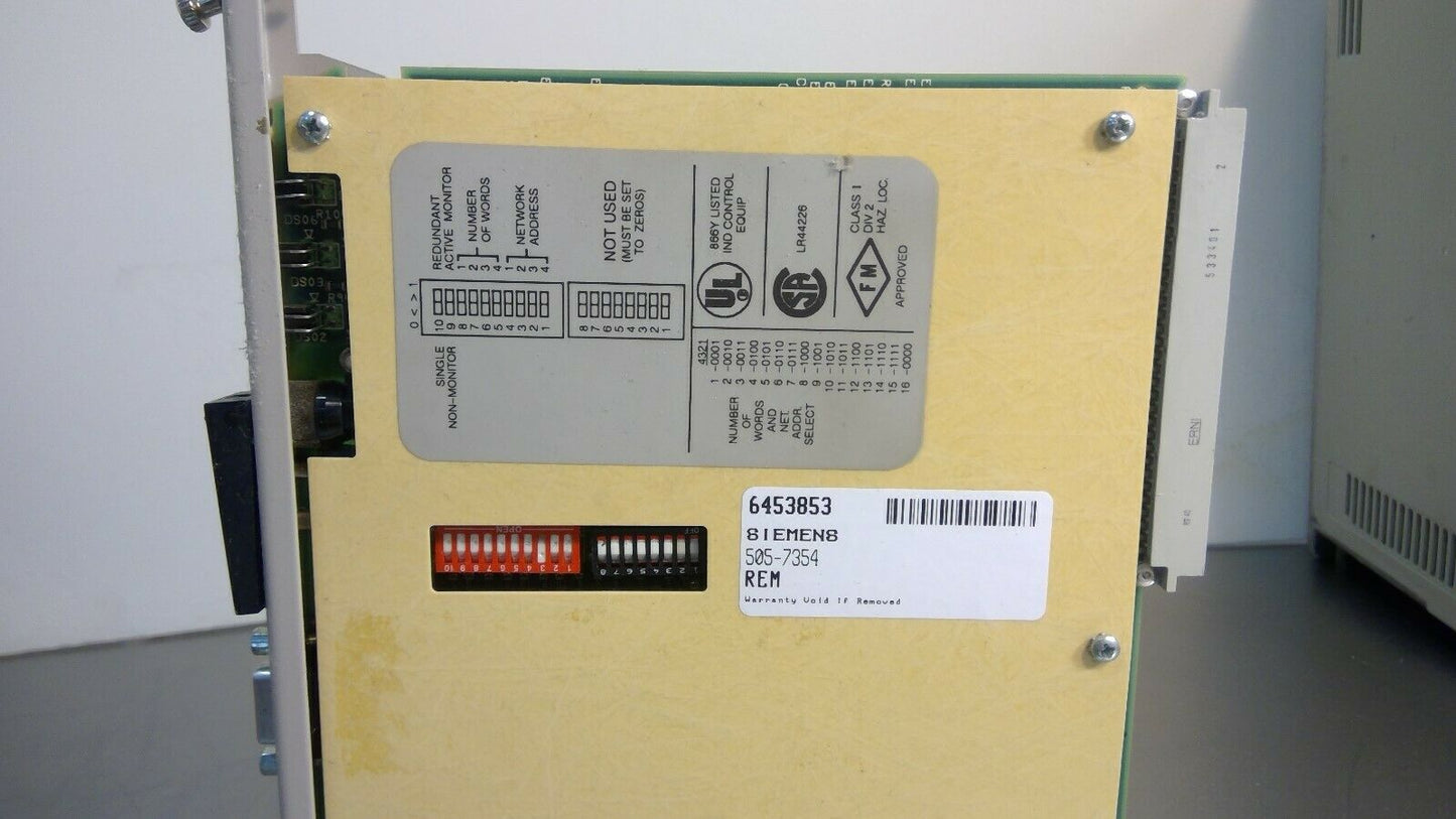 Siemens / Texas Instrument 505-7354 Network Interface Module                  3B