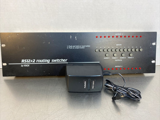 Knox RS 12x2 Audio/Video Routing Switcher W/ AC Adapter          4D