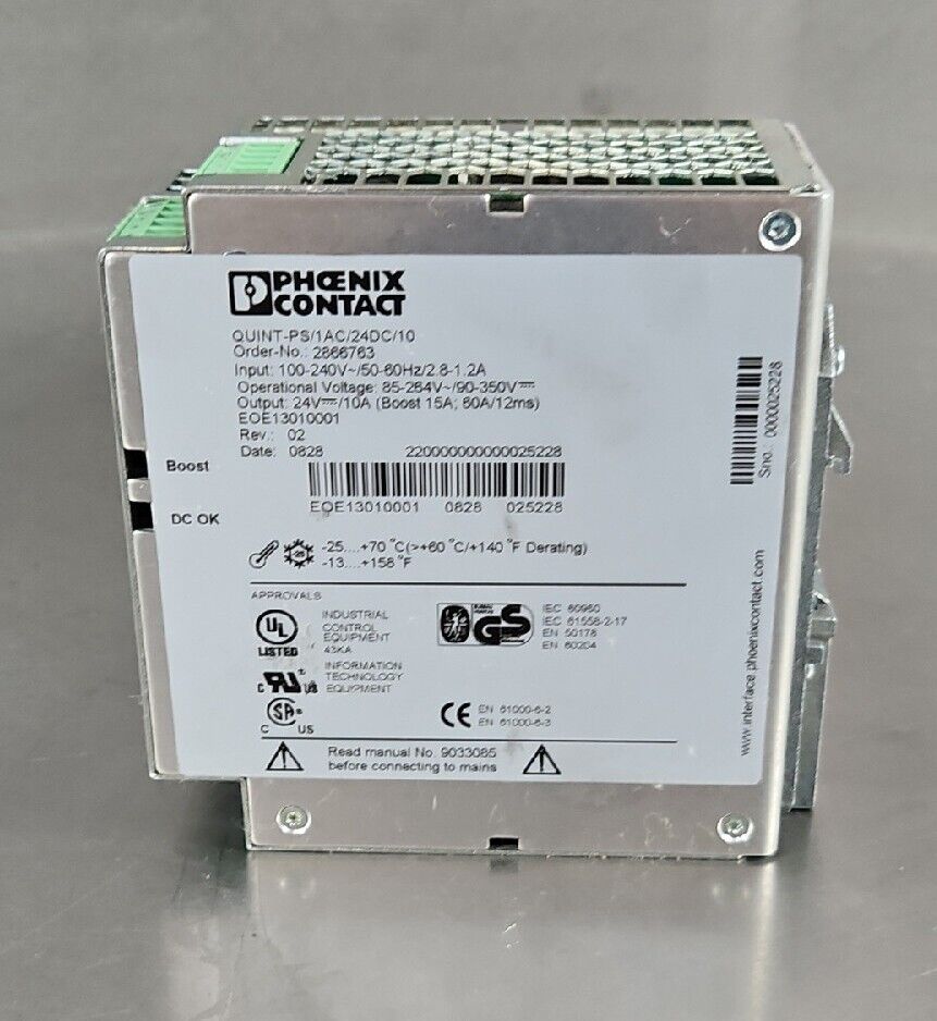 Phoenix Contact QUINT-PS/1AC/24DC/10.   Power Supply Unit. Loc 4A-22