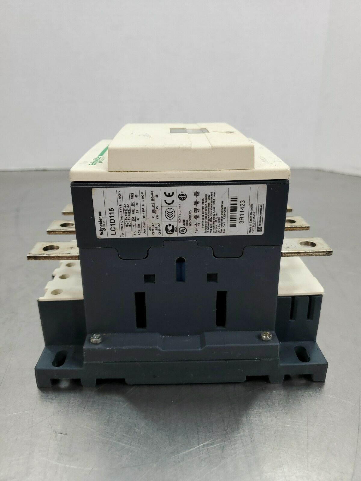 SCHNEIDER ELECTRIC LC1D115 Telemecanique CONTACTOR LX4D8BD24VDC COIL.         4F