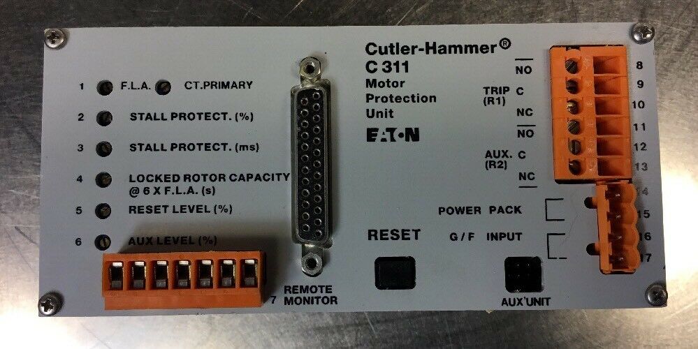 CUTLER HAMMER C311WN3 Series B1 3P Motor Protection Unit                    4E-5
