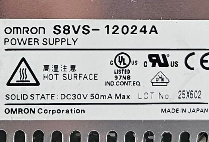 Omron S8VS-12024A Power Supply.                                            4D-18