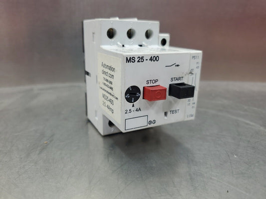 Automation Direct MS25-400 Manual Motor Starter 2.5-4 Amp.                  4E-8