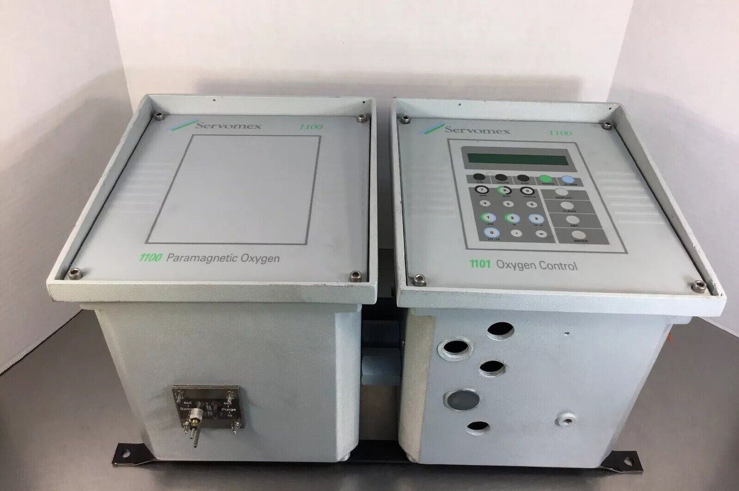 SERVOMEX 1100 OXYGEN ANALYZER COMBO 1131 TRANSDUCER UNIT / 1101 CONTROL UNIT  2E